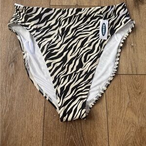 Old Navy Zebra Print High-Cut Bikini Bottoms, size XL